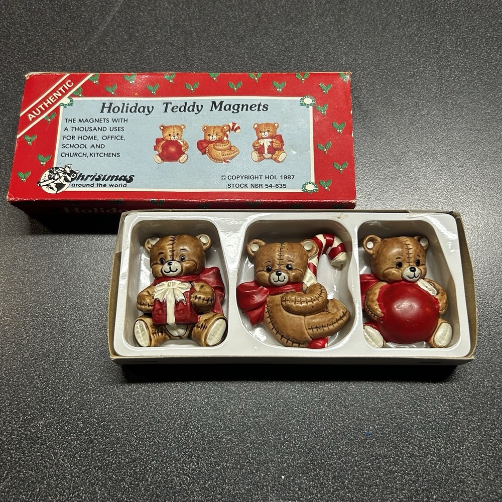 1987 Holiday Teddy Magents Christmas Around The World Retro Holiday Decor